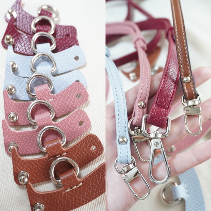 พร้อมส่งกทม อะไหล่เสริมสายลอมชอม กระเป๋าlongchampสีชมพู สีครีม