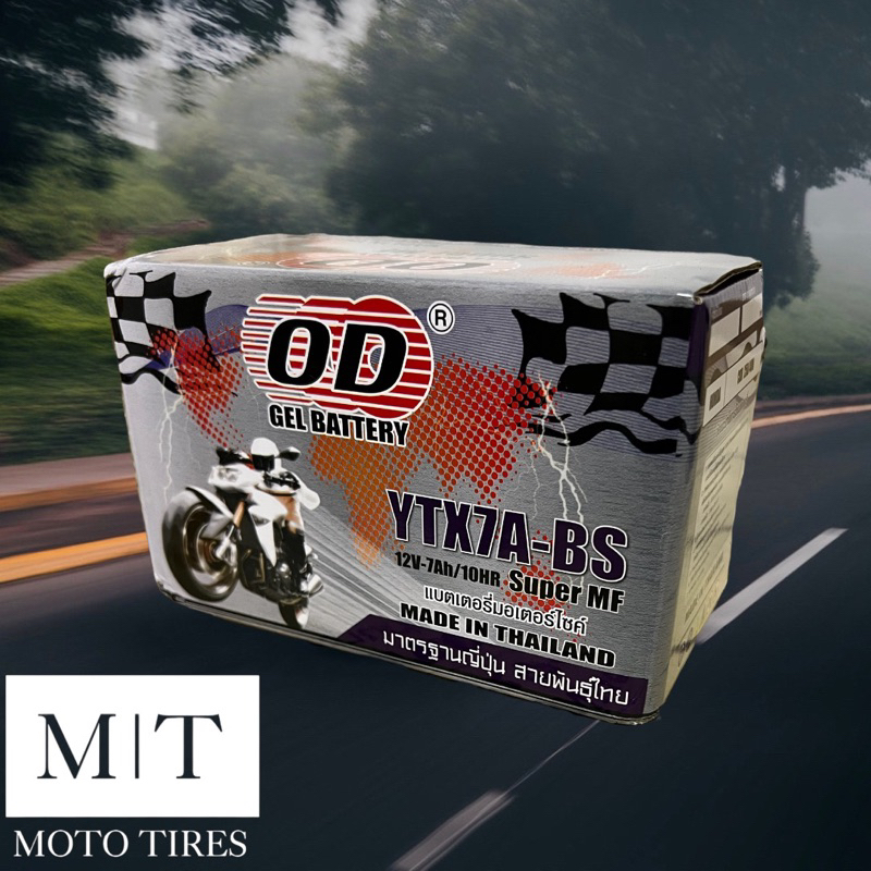 OD YTX7A-BS แบตเตอรี่แห้ง(12V 7Ah) สำหรับรถ JRD V125/V200
