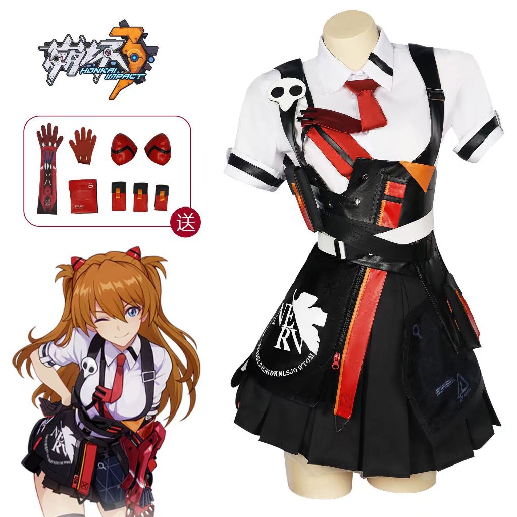 Asuka คอสเพลย์แต่งตัวนีออน Honkai ผลกระทบ 3 Langley Soryu Langley Shikinami Genesis เต็มไปด้ว Eva