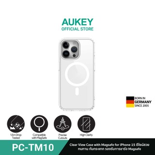 AUKEY PC-TM10 เคสไอโฟน เคสใส iPhone 15 Series เคสแม่เหล็ก Magnetic MagSafe บางใสกันกระแทก