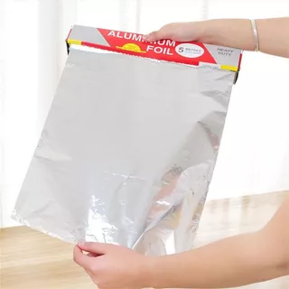 [B014]ฟอยล์ห่ออาหาร อลูมิเนียม ขนาด 5/10/20 เมตร ทนความร้อนสูง 250 องศา กระดาษฟอยล์ เกรดอาหาร