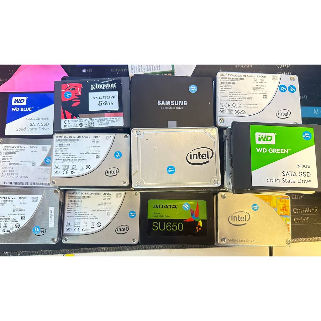 SSD SATA เอสเอสดี 120GB-128GB-240GB-256GB- 500GB-1TB คละแบรนด์ ขนาด2.5'' เทสสเเกนมาอย่างดี ส่งเร็วใน