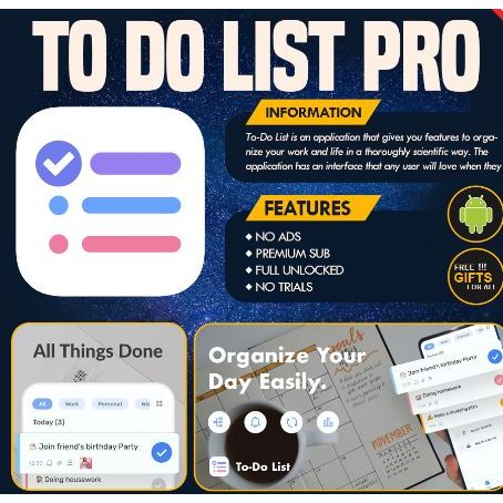 To-Do List Pro 2023 APK for Android🔥 Lifetime Premium | Modded to Pro Feature