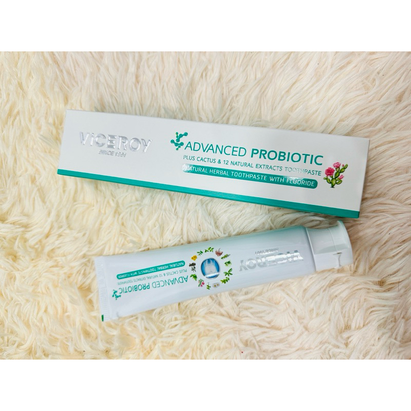 Viceroy🦷ยาสีฟันไวซอย(สูตรใหม่)แอดวานซ์ โปรไบโอติก พลัส แคคตัส แอนด์ 12 เนเชอรัล🍀