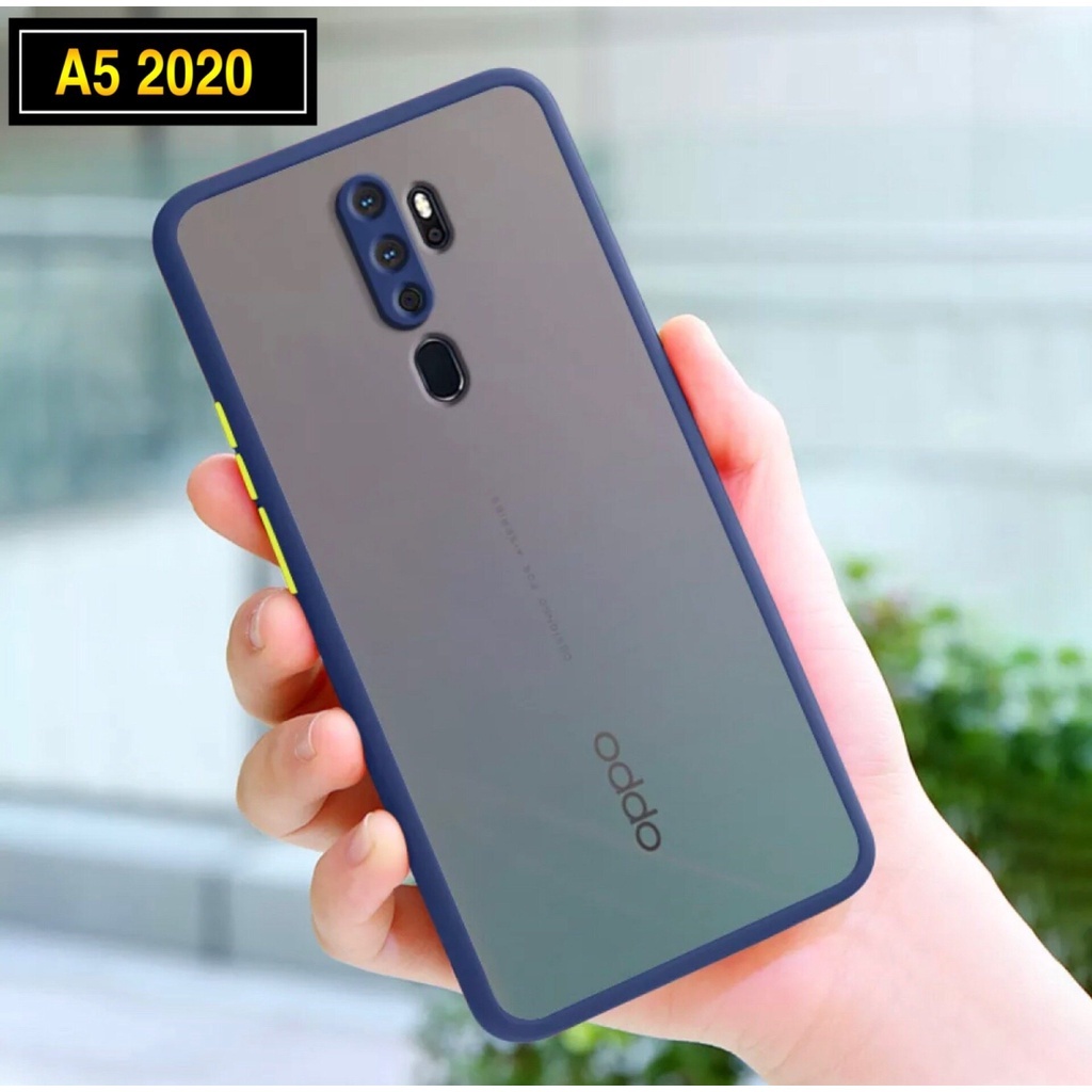 [ส่งจากไทย] Case OPPO A5 2020 / A9 2020 เคสกันกระแทก ปุ่มสีผิวด้าน เคสกันรอยกล้อง ขอบนิ่มหลังแข็ง
