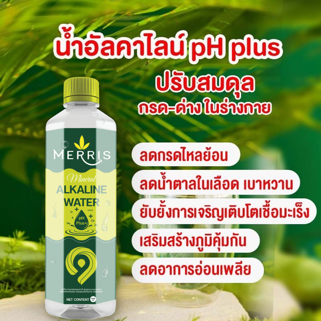 น้ำด่าง pH Plus เมอริส ปรับสมดุลในร่างกาย