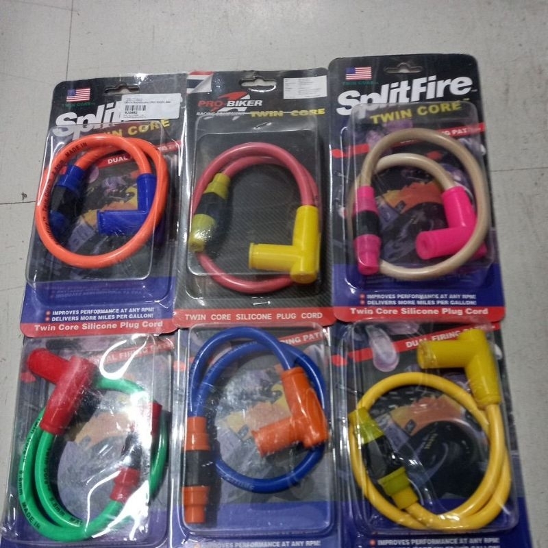 สายคอล์ยหัวเทียน (pro biker)คละสี ชมพู/เหลือง/น้ำเงิน/เขียว/ส้ม/ขาว