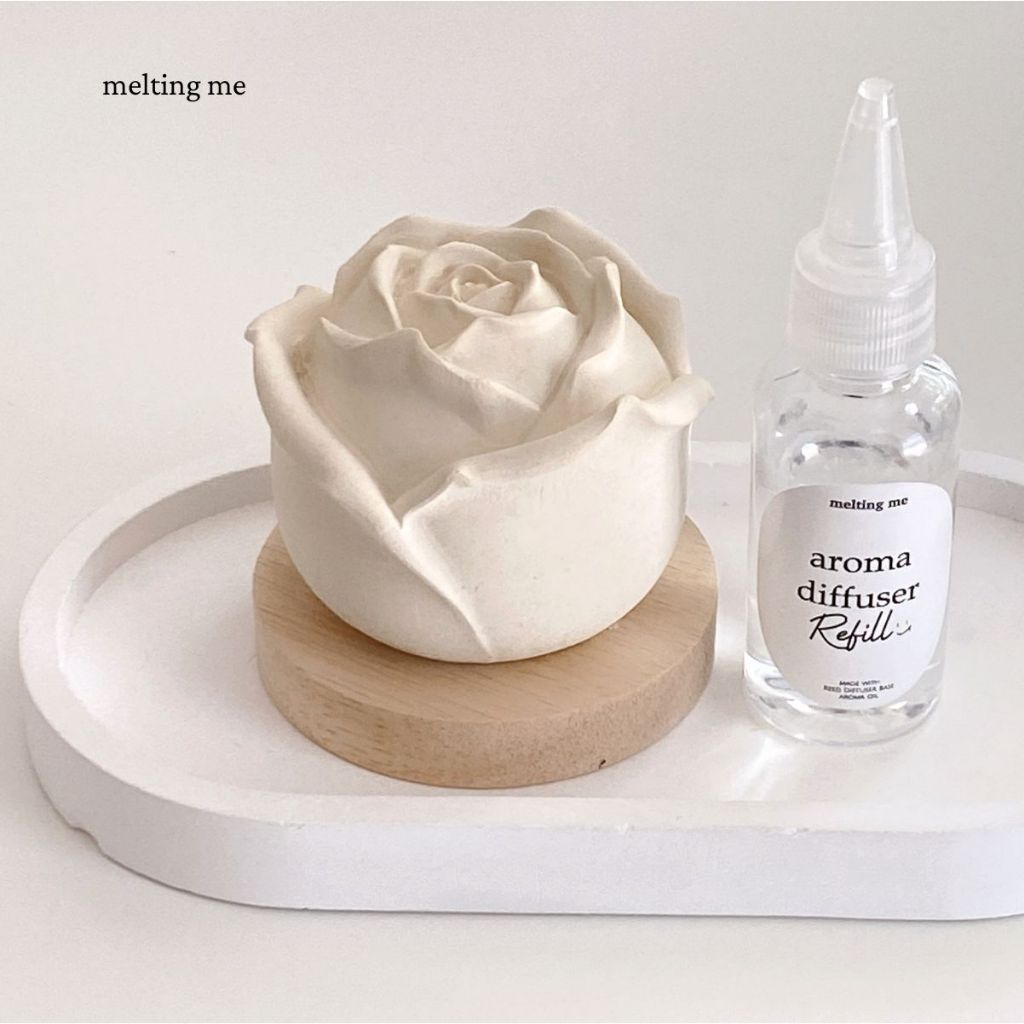 melting me : Blooming Single Rose ปูนกระจายกลิ่นพร้อมน้ำหอมปรับอากาศ 30 ml.