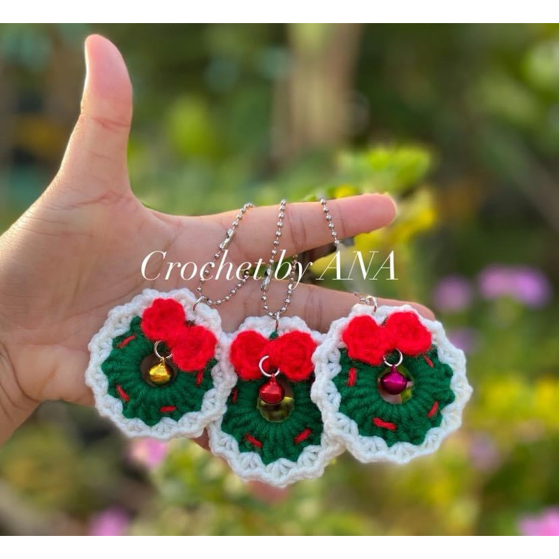 พร้อมส่ง-พวงกุญแจคริสต์มาส, พวงมาลัยคริสต์มาส, Christmas Wreath