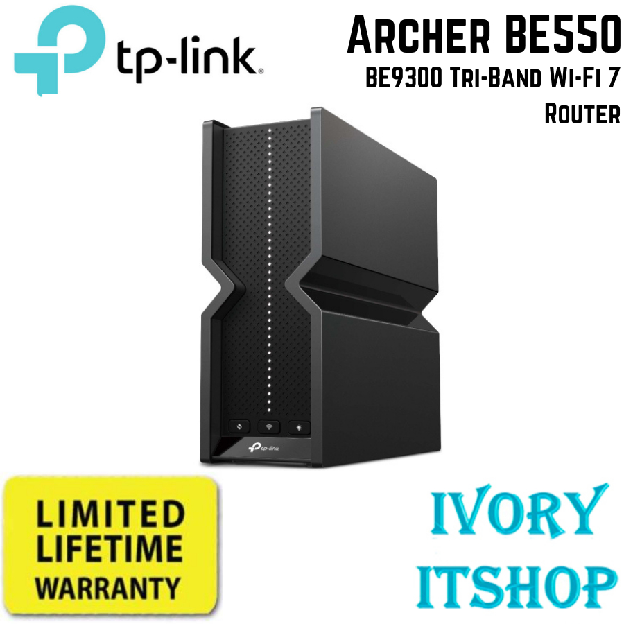 New! WiFi7] TP-Link Archer BE550 BE9300 Tri-Band เราเตอร์ไวไฟ7 ที่ทรงพลัง เล่นเกมออนไลน์และดาวน์โหลด