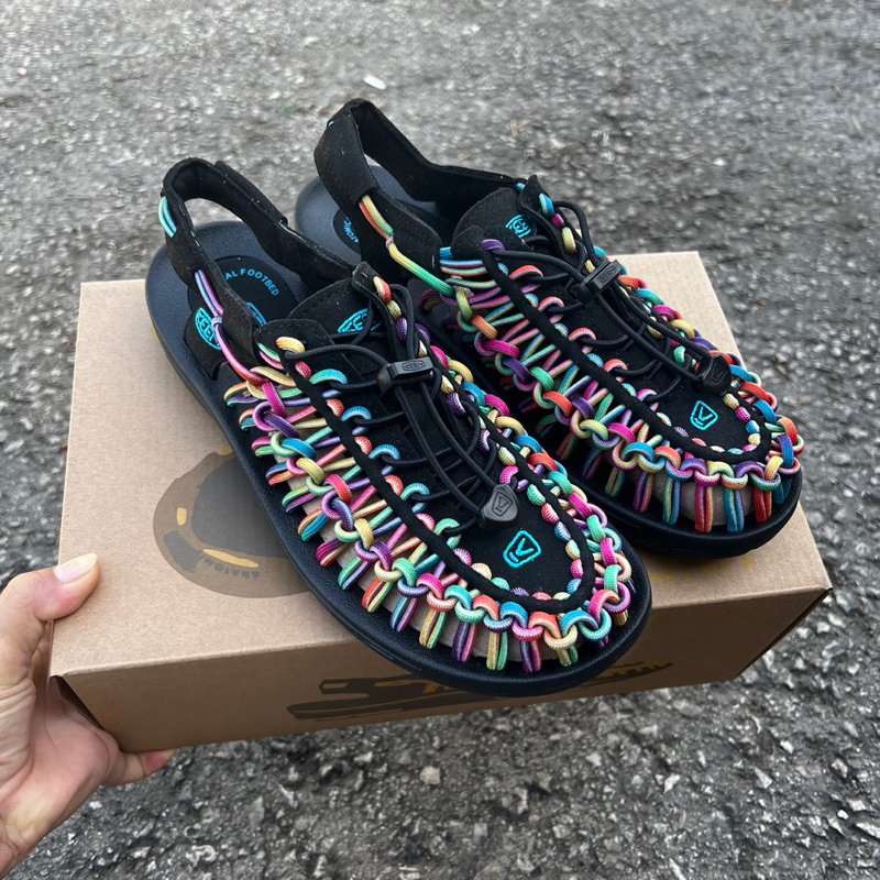 🔥รองเท้า🔥 KEEN UKEEN สีครีมม่วง (Full Boxset) รองเท้าผู้ชายและผู้หญิง 36-45