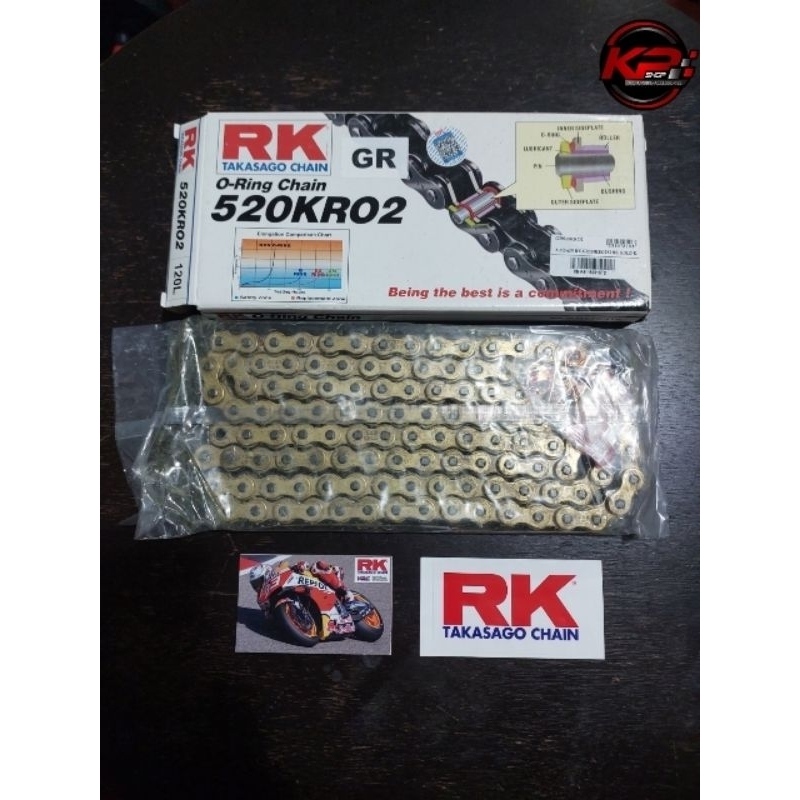 โซ่ RK O-Ring GR520KRO2-120L สีทอง เบอร์ 520