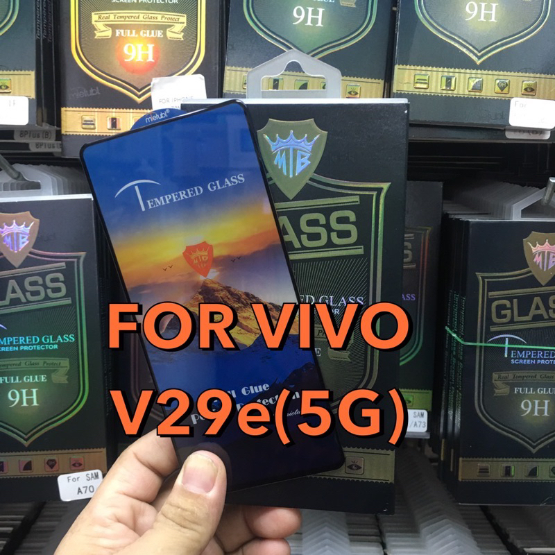 ViVO V29E(5G),Y200(5G),Y300(5G) วีโว่ ฟิล์มกันรอยหน้าจอ ฟิล์มกระจกนิรภัยกันรอย แบบใส เต็มจอ ขอบดำ(Full Glue)(Black)