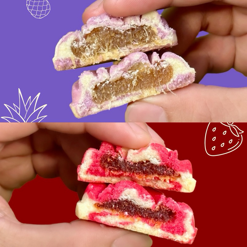 Rose love Cookies (แบบชิ้น) / คุกกี้สับปะรดรูปดอกไม้ คุกกี้ปีใหม่