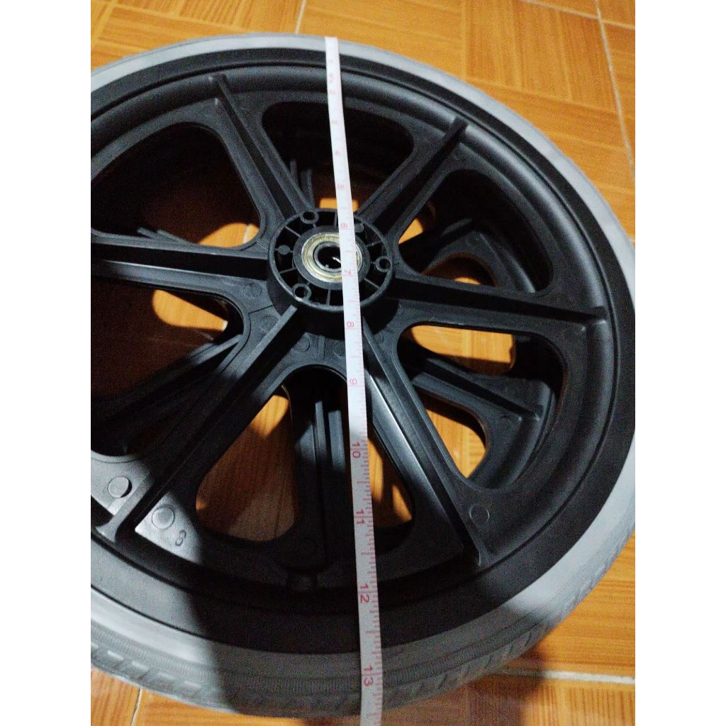 ยางรถเข็น ยางตัน ยางอะไหล่ ทุกขนาด 14นิ้ว PU PVC สีเทา ยาง ล้อรถเข็น รถเข็นวีลแชร์ Wheelch air tire (ราคาต่อ1 เส้น) - รูปที่ 7