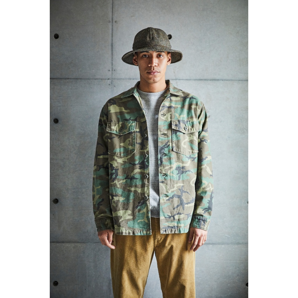 เสื้อ ORSLOW US ARMY 03-8045-WLC WOODLAND CAMO FATIGUE SHIRT