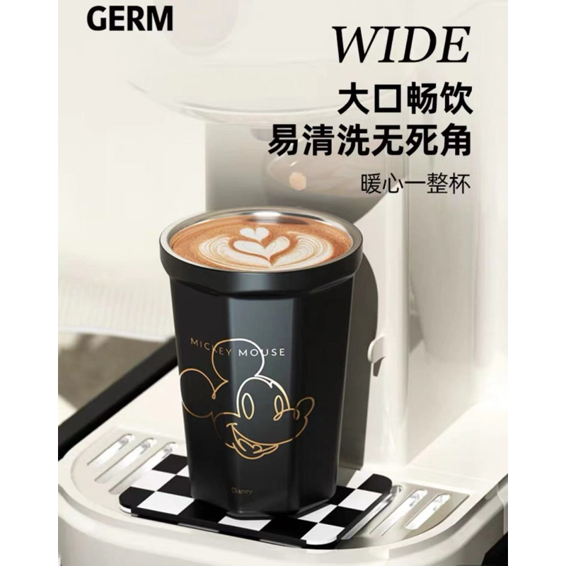 แก้วลายมิกกี้เมาส์แก้วกาแฟลายมิกกี้เมาส์ พกพาสะดวกมี3สีสแตนเลส304