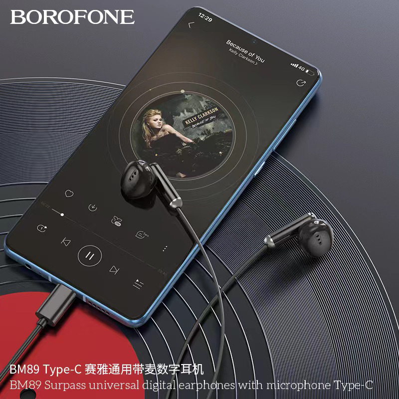 【ของแท้100% 】หูฟัง Borofone BM89 มีไมค์โครโฟนสามารถ คุยโทรศัพ์ ฟังเพลง และเล่นเกมส์ได้ เหมาะกับโทรศัพท์ aux 3.5mm/type-C