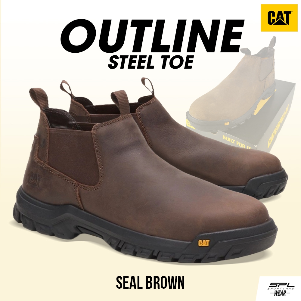 CAT Caterpillar รองเท้าเซฟตี้ รองเท้าสำหรับผู้ชาย M Outline Slip On Steel Toe P91159 (4900)