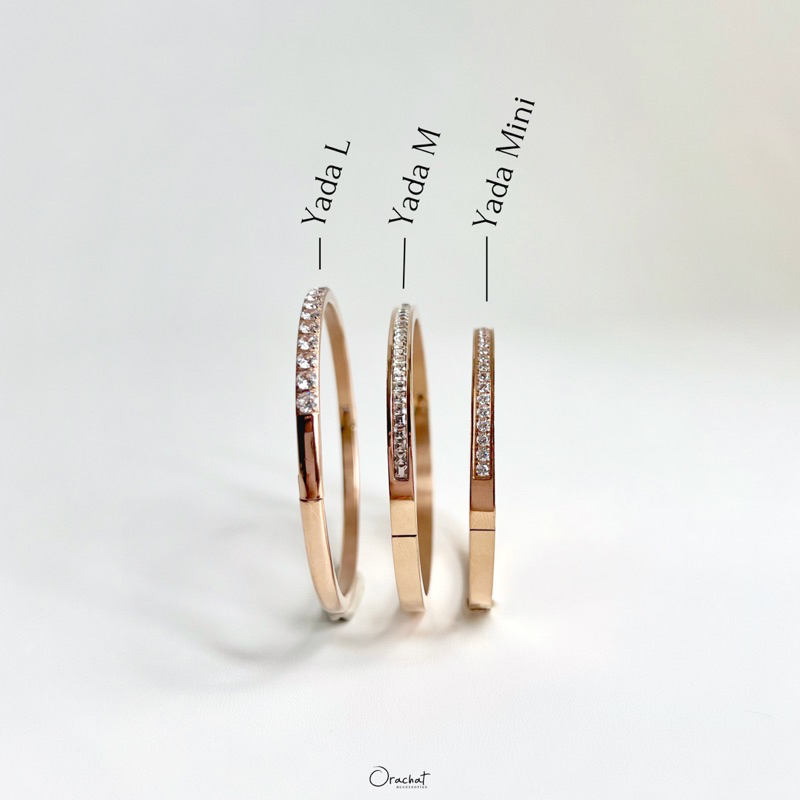 Orachat | Yada 14k bangle. (กำไลตัวเรือนสแตนเลส)