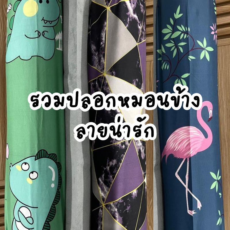 [รวม] ปลอกหมอนข้าง ใบละ 30฿.- ขนาดมาตรฐาน ลายการ์ตูน สีพื้น น่ารัก