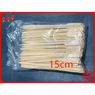 ไม้เสียบหัวธง ไม้เสียบลูกชิ้น ขนาด 9CM,12CM,15CMและ18CM 20CM(แพ็คละ100 ชิ้น) #Teppo skewers