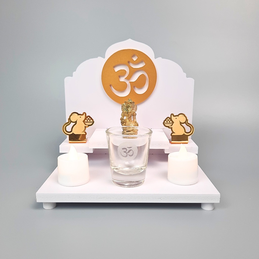 หิ้งพระ หิ้งพระพิฆเนศ ขนาดเล็ก ตั้งได้ ติดผนังได้ มีหลายลาย หิ้งพระโมเดิร์น รุ่น พุทโธ G1