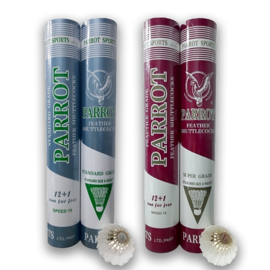 ลูกแบด ลูกขนไก่ Parrot(นกแก้ว) รุ่น Standard และ รุ่น SUPER