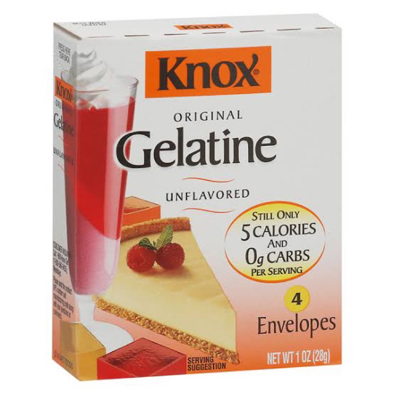 เจลาตินนำเข้า กล่องเล็ก 28กรัม Knox Gelatine original จากบราซิล