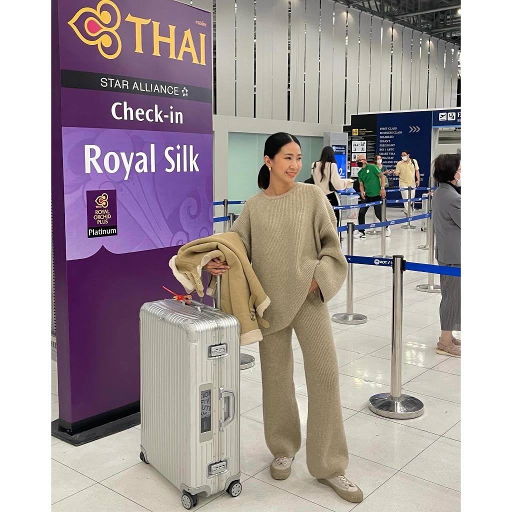 พร้อมส่ง SAC.BKK เซ็ทไหมพรมกางเกง เซ็ทแอร์พอร์ต ใส่ขึ้นเครื่อง รุ่น AIRPORT TROUSERS SET