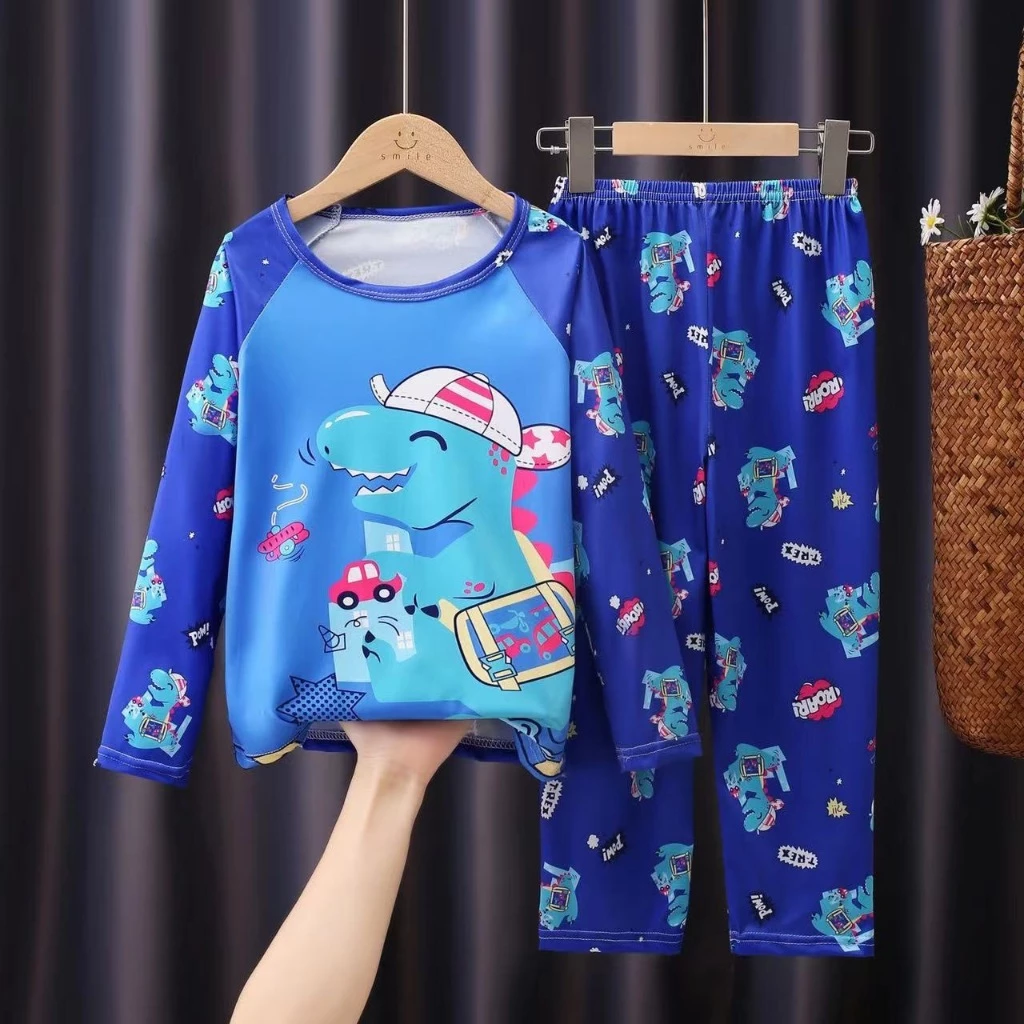 ชุดนอนเด็กเซตแขนยาวขายาว ลายน่ารักสีสันสดใส นื้อผ้านุ่มใส่สบาย thumbnail 10
