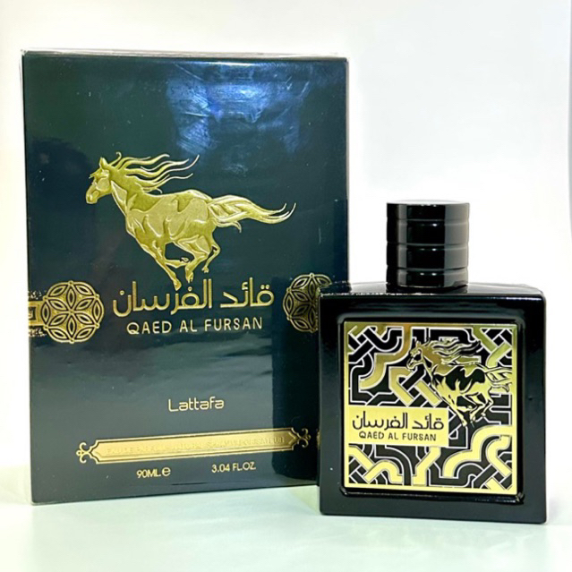 Lattafa Qaed Al Fursan Eau De Farfum Natural spray vaporisteur 90ml น้ำหอมดูไบกลิ่น unisex by lattaf