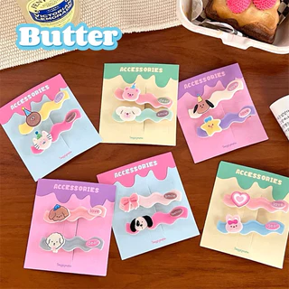 Cute 206 กิ๊บติดผม กิ๊บหนีบผมเหลี่ยมคลื่นการ์ตูน 2 ชิ้น/แพ็ค