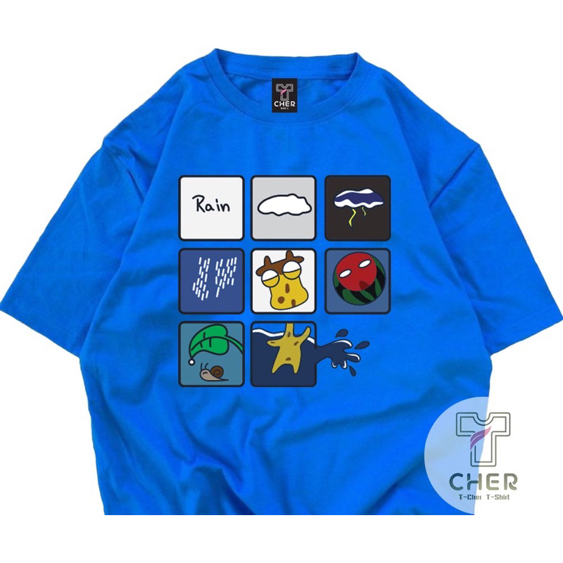 เสื้อยืดสกรีนลาย Rain เนื้อผ้าcotton100%ใส่ได้ทั้งหญิงและชายสินค้าพร้อมส่งทุกวัน ราคา ถูกที่สุด ดีลบีเคเค แกลเลอรีภาพที่ 4