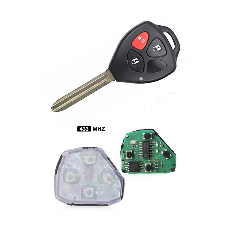วงจรรีโมทโตโยต้า+กรอบรีโมทรุ่น2ปุ่ม3ปุ่ม4ปุ่ม  Toyota Vios Yaris Vigo Fortuner Camry