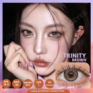 กาแล็กซี่เลนส์ เลนส์กากเพชรxเลนส์ฟิวเตอร์ ฟิวไอดอลสาวจีน By Luxzy Lens Trinity Brown ค่าสาตาปกติ-750