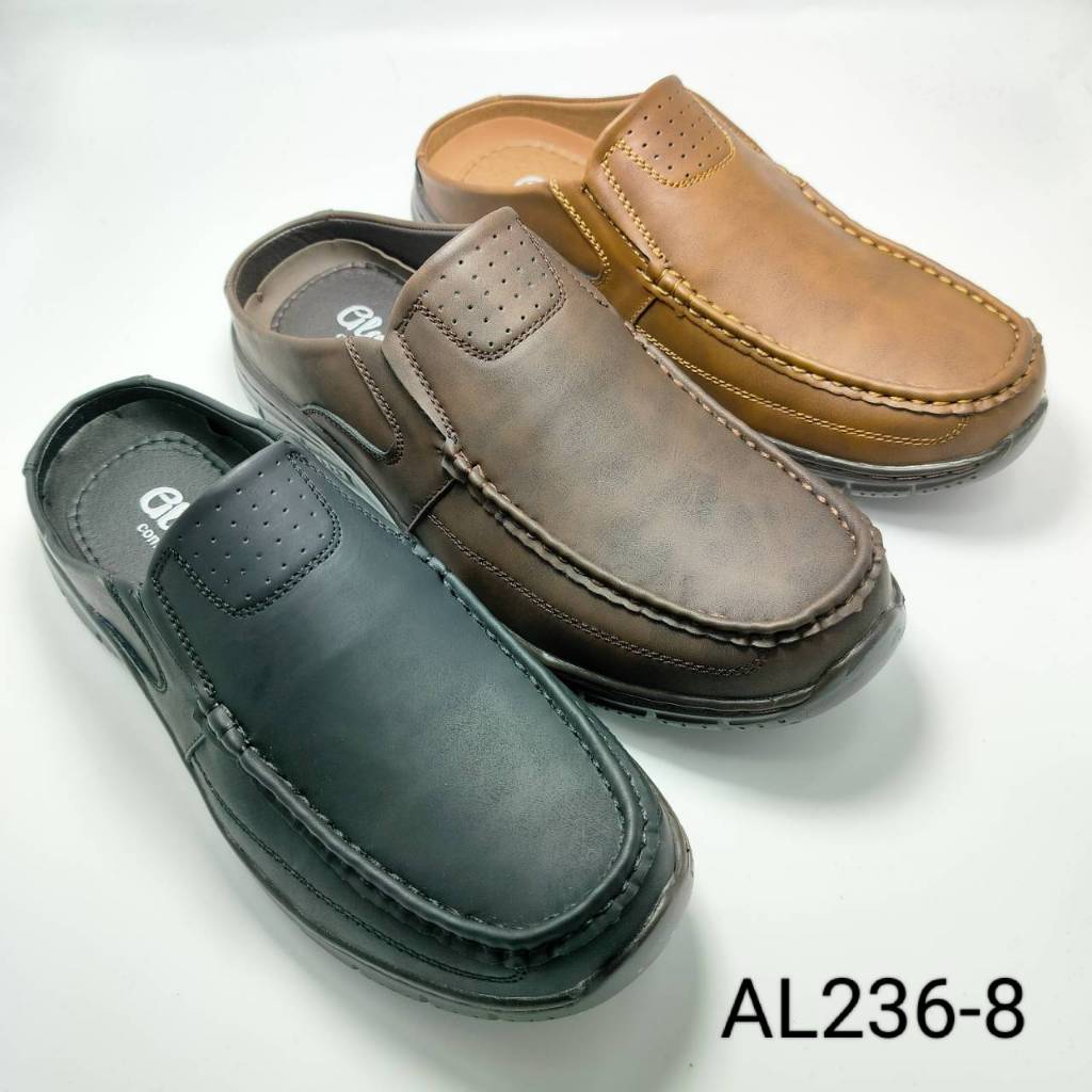 ALANDO รองเท้าหนังเปิดส้น และหุ้มส้น AL236-8 ไซส์ 40-45