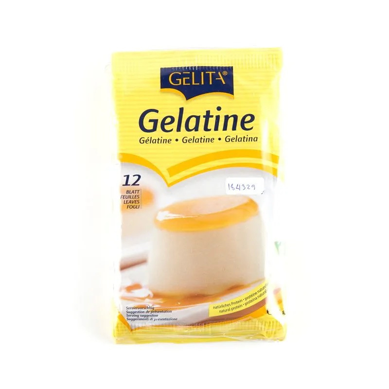 Gelita white leaf gelatine 20g. 12แผ่น เจลาติน แบบแผ่น นำเข้า
