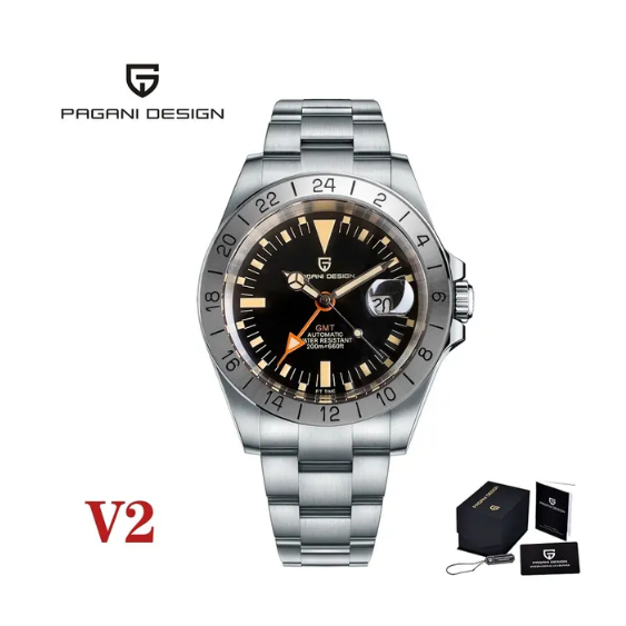 Pagani Design 1693 GMT automatic man watch, sapphire crystal
