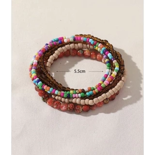 พร้อมส่ง กำไลข้อมือลูกปัด Set 6 ชิ้น