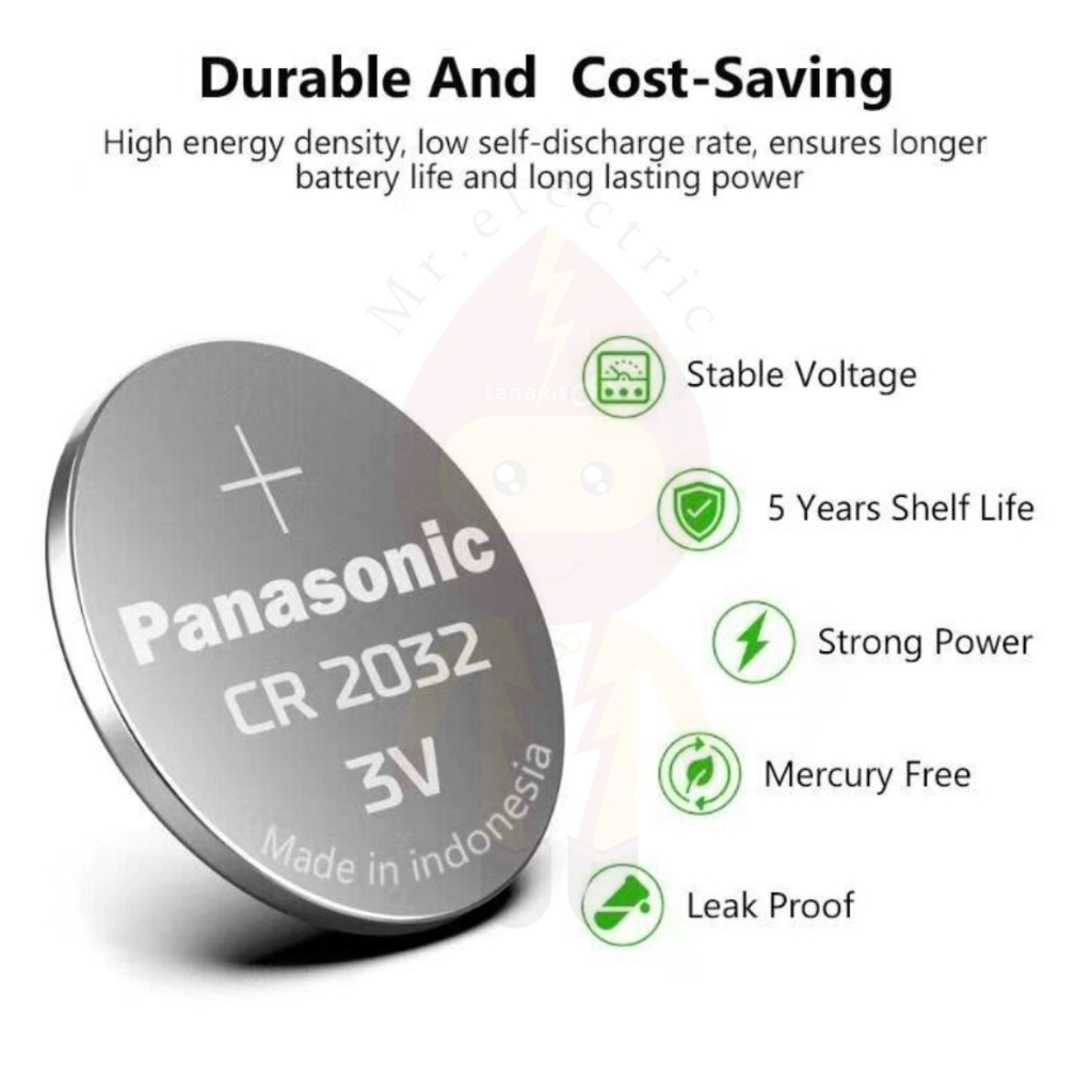 Panasonic ถ่านกระดุม CR2032 1เม็ด และ 5เม็ด ขนาด 20 x 3.2 mm. Battery Lithium 3V ถ่านนาฬิกา ราคา ถูกที่สุด ดีลบีเคเค แกลเลอรีภาพที่ 6