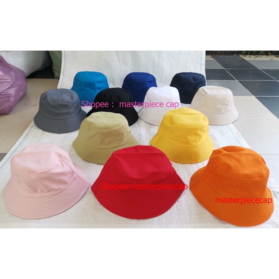 Bucket หมวกบักเก็ตเปล่าสีพื้นหมวกบักเก็ตหลายสี มีสินค้าพร้อมส่ง