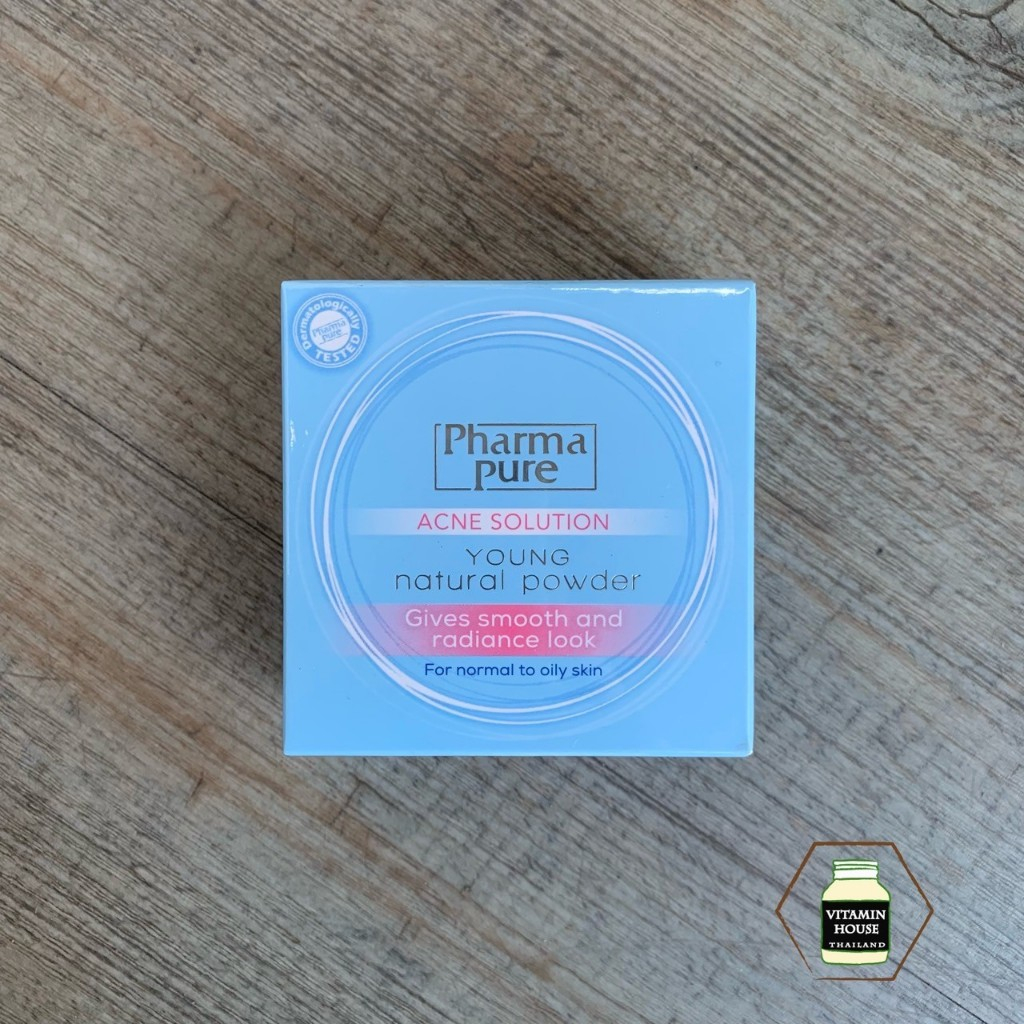 PharmaPure Acne Young Nature Powder 11.5กรัม (เดี่ยว/ แพ็คคู่) แป้งบำรุงผิวป้องกันสิว