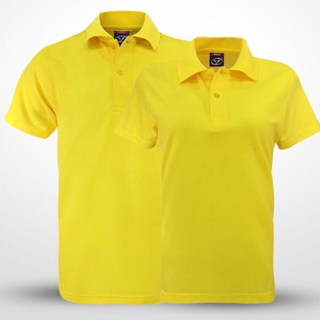 เสื้อโปโล สีล้วน Vara  (สีเหลือง)