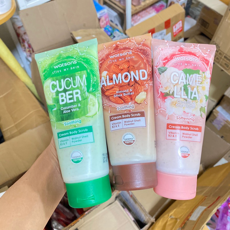 🔥ลดแรง🔥วัตสัน ครีม บอดี้ สครับ Watsons cream body scrub 200 g.