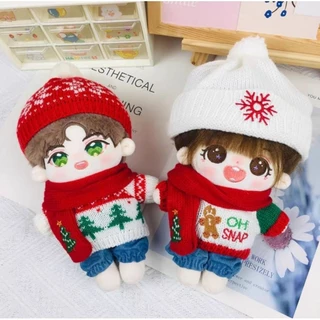 💥พร้อมส่งจากไทย💥 เสื้อถักไหมพรม ผ้าพันคอ สำหรับตุ๊กตาขนาด20ซม.