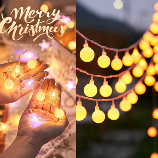 🏷️[Home]🔥ไฟกลม ตกแต่งห้องนอน LED Light มีโหมดกระพริบ 20/40/60ดวง3M🌷ใส่ถ่าน/USB