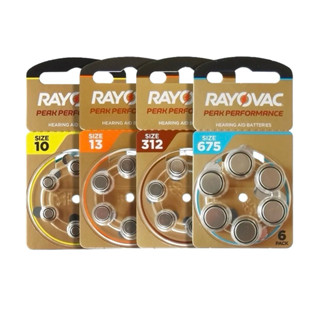 ถ่านเครื่องช่วยฟังRayovac Peakเบอร์10/13/312/675แพค6ก้อน