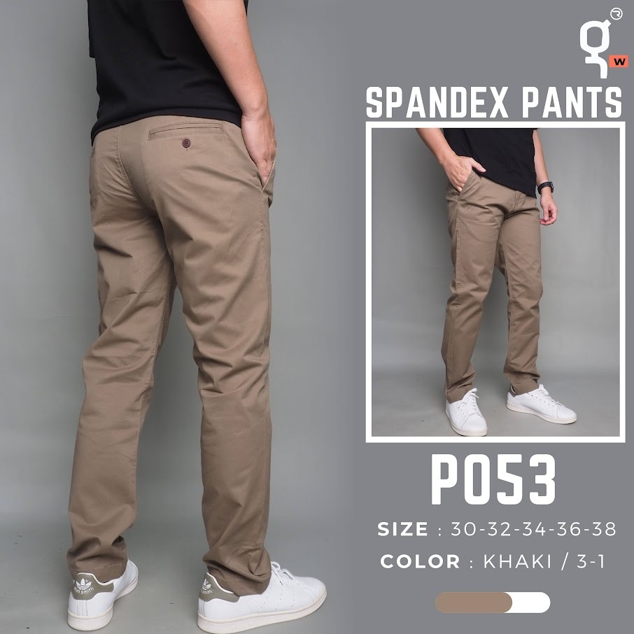 ⚡GW⚡P053 กางเกงขายาว ผู้ชาย ผ้ายืด ยาว 38-41 นิ้ว ไซส์ 30-38 Goodwin Brand