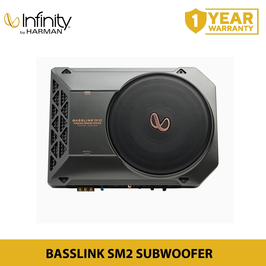 INFINITY BASSLINK SM2 SUBBOX ขนาด 8 นิ้ว กำลังขับต่อเนื่อง 125 วัตต์ RMS และสูงสุด 250 วัตต์ MAX